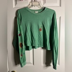 Green crop top